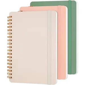 3 PCS Small Spiral Notebook 5x7, Notebooks for Note Taking, Morandi Spiral Journal Notebook, Work Notebook Small Notebooks 5x7 with Strap, Cute Notebooks for Women 70 Sheets/Note Books