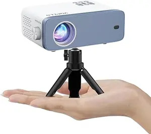 Mini Projector, VOPLLS 1080P Full HD Supported Video Projector, Portable Outdoor Home Theater Movie Projector, 50% Zoom, Compatible with HDMI, USB, AV,...