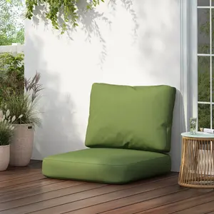 OPUL Patio Furniture Replacement Cushions, Outdoor Club Chair Cushion Set, Seat Cushion and Back Cushion, Fit Seats, Couches, Chairs and Sofas, Rocking Chair Cushions Pads for Patio Summer Seasonal Indoor Home Office, Green