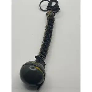 Handmade Square Knot Paracord Keychain with Grenade Tactical Outdoor