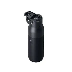 LARQ Bottle Swig Top 23oz Insulated Stainless Steel Water Bottle with Free Filter Straw Obsidian Black