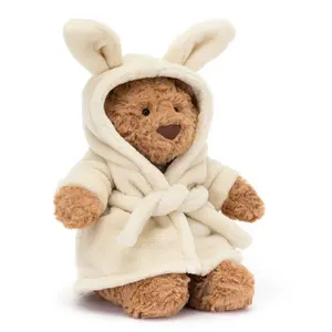 Bear Collection Barcelona Bear Eggplant Bee Love Bathrobe Plush Toy Cute Cuddly Stuffed Animal for Kids Bear Collection