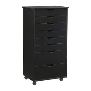 Linon Home Karla 8-Drawer Rolling Storage Cart