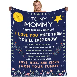 Mom To Be Gifts For Mothers Day, Pregnancy Gift, First Time Mom Gift, Flannel Soft Blankets And Throws For New Mommy 50x60 InchWWE Merch,Gift For Kids,Gift For Him, Gift For Her, Wrestring Lover