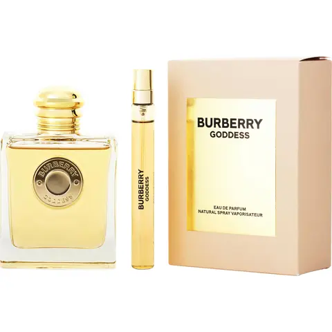 Burberry Goddess Set-Eau De Parfum Spray Refillable 3.3 Oz & Eau De Parfum Spray 0.33 Oz Mini For Women