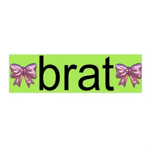 Brat Pink Bow Bumper Stickers