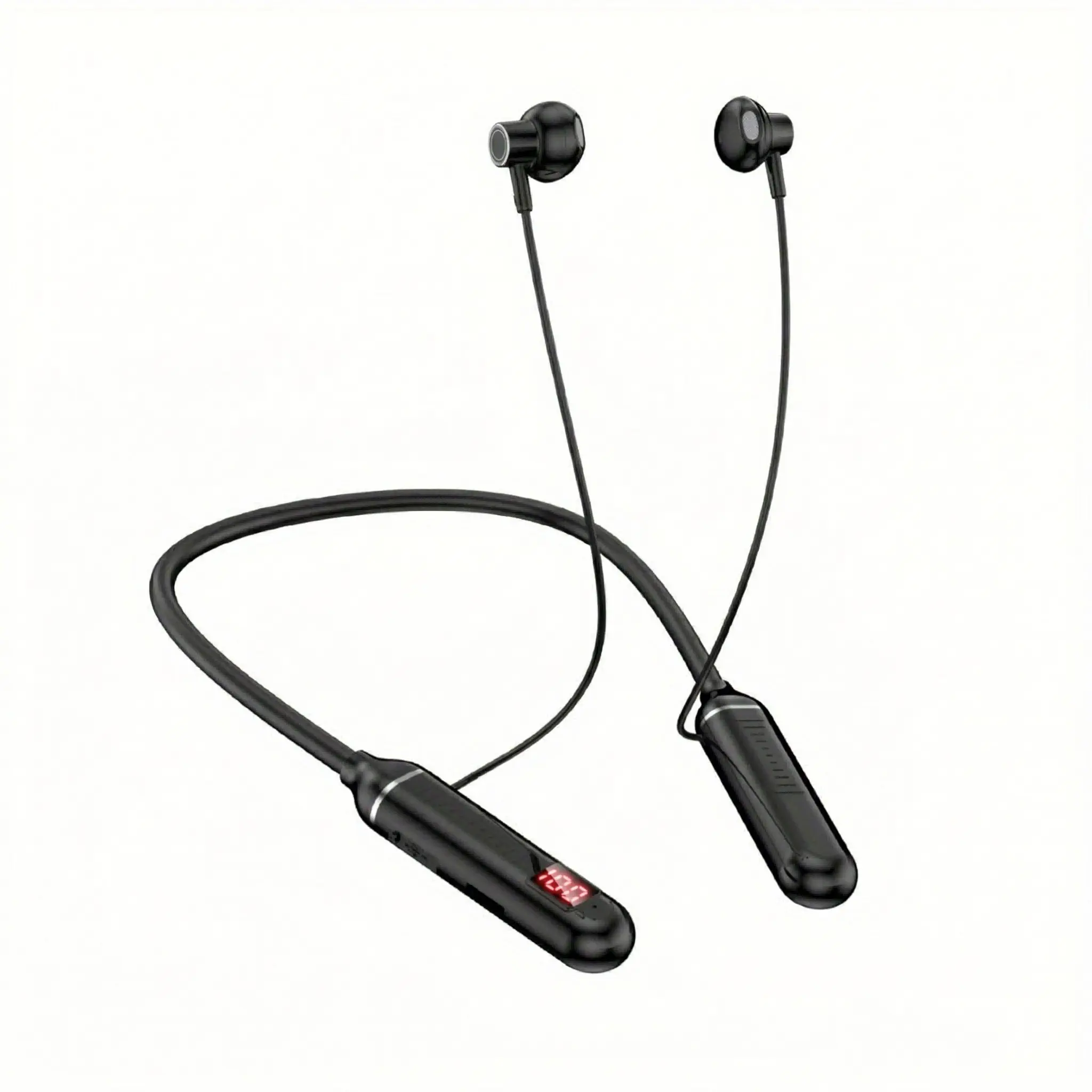 Perfect For Outdoor Running Earbuds，With Led Display Ultra Long Lasting Battery,Wireless Neckband Head,Magnetic Suction Ear For Sports outdoor Running Cycling Gaming  Music Workout Gym, Headset In Ear With Microphone Noise Cancelling,For IOS/Android
