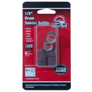 Ali Industries 6071 .5 x .5 in. Fine Drum Sander Abrasive Sleeve Refills- 6 Pack