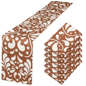 3/6 pcs Mexican Table Runners Cielito Lindo Talavera Barro Papel Picado Style for Taco Tuesday Fiesta Cinco de Mayo Latino Family Parties