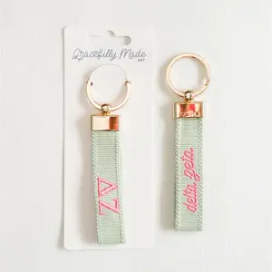 Delta Zeta Embroidered Keychain