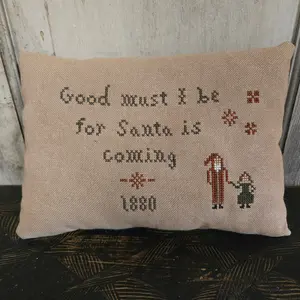 Good Must I Be Cross Stitch Pillow