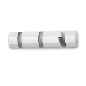 Umbra Metal Floating Coat Rack, Modern Wall-Mount 3-Hook Retractable Hanger, White & Nickel Finish, Easy Installation, Decorative Indoor Storage Solution