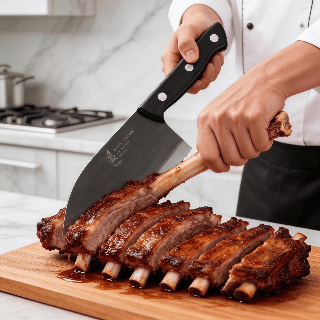 YUANREN 7" Hand-Forged Chef's Knife | High Carbon Steel Chinese Cleaver | 4.6-5mm Heavy Duty Blade | Ideal Gift for Home Cooks