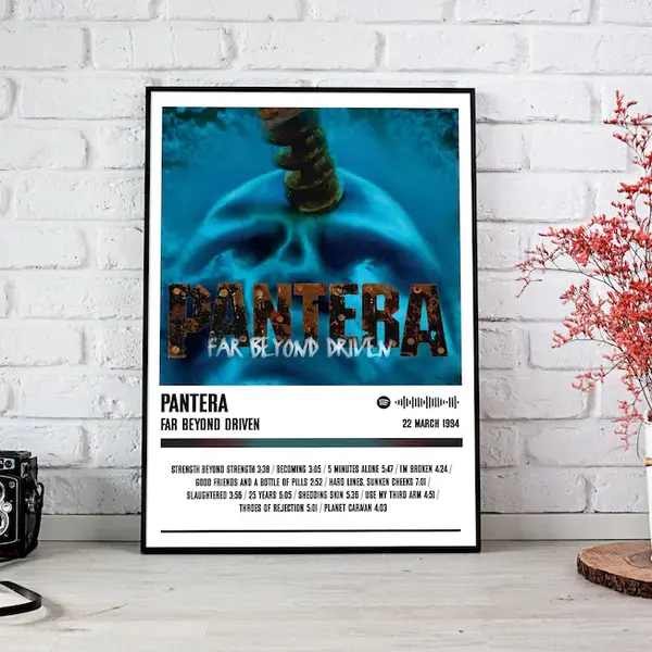 Pantera Far Beyond Driven Album Vintage Music Poster Print - Limited Edition Collectible Decor for Rock Fans