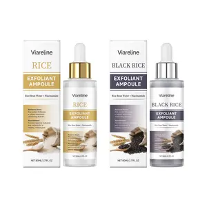 Viarelinc 80ml Rice/Black Rice Exfoliant Ampoule Serum | Rice Bran Water + Niacinamide Gentle Exfoliating Brightening Serum | Hydrating & Soothing Skincare for All Skin Types,#RiceSerum #ExfoliantAmpoule #NaturalSkincare #BrighteningSerum