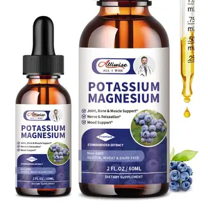 Potassium Magnesium Supplement Liquid - High Absorption Calm Magnesium Complex & Potassium Plus Calcium, Vitamin D3, Zinc for Leg Cramps & Bone & Energy & Immune Support
