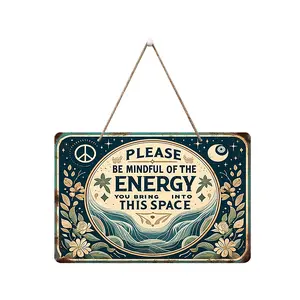Nordic Style Wooden Hanging Sign, Inspirational Wall Decor for Kids Room & Yoga Space