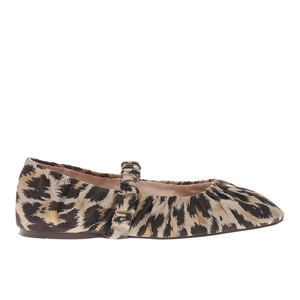 Chinese Laundry Womens Avery Leopard Mary Jane Ballet Flats Casual - Beige