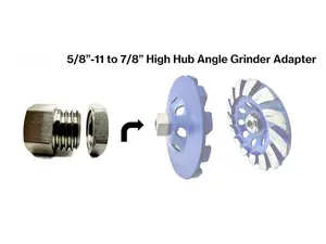 Angle Grinder Adapter - Convert 5/8"-11 to 7/8'' Arbor Threaded Hub. Threading Grinding Wheels & Cut-Off Wheels