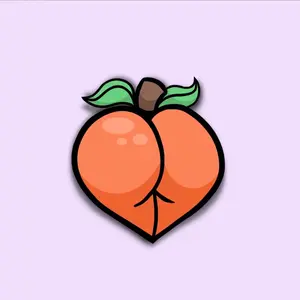 Just Peachy Peach Booty Waterproof Vinyl Sticker