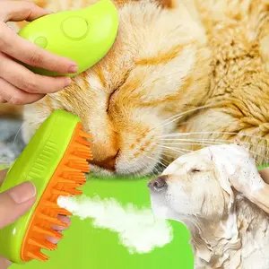 Pets Steamy Brush Grooming Brushes Hair Removal Massage Comb Built-in Electric Water Spray Soft Silicone Pet Dog Cat Accessories