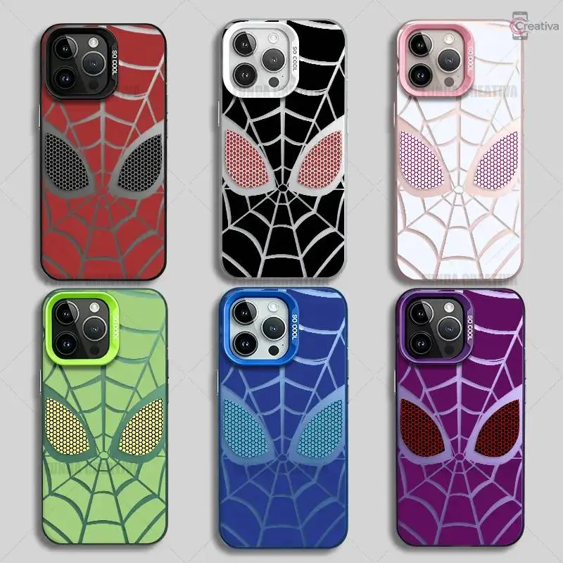[New & Updated]Creative Spider-Man Pattern Phone Case for iPhone 17 Air 16 Pro Max 15 Plus 14 13 12 11 & Samsung Galaxy S21 S22 S23 FE S22 S24 S25 S26 Ultra | Anti-Fingerprint Anti-Yellow Dustproof Protective Cover