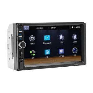 2din 7 Inch Touchscreen Car Mp5 Player, Clear Interface, Multimedia Entertainment Device, Abs Enclosure, Unrecorded Model