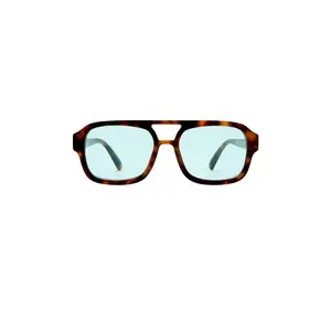 AIRE Aquarius Sunglasses in Havana & Turquoise Tint