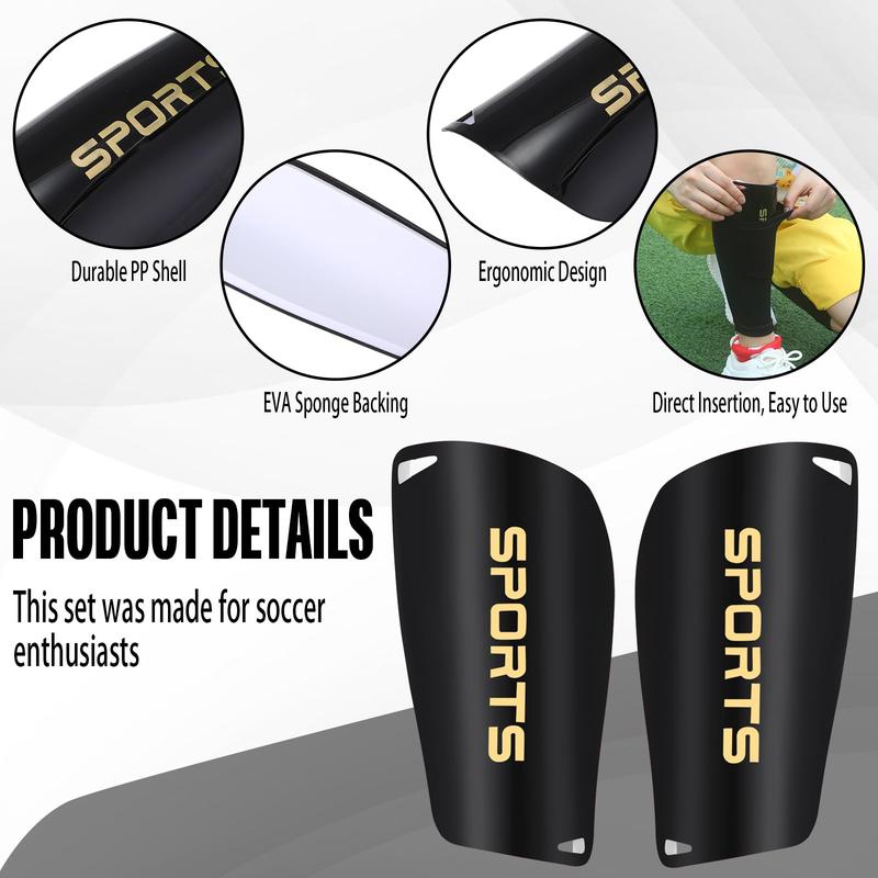 Sports 5-Piece Soccer Kit - Includes Shin Guards, Grip Socks, Bandages & Carry Bag for Training & Matches Essential Equipment Footballequipment