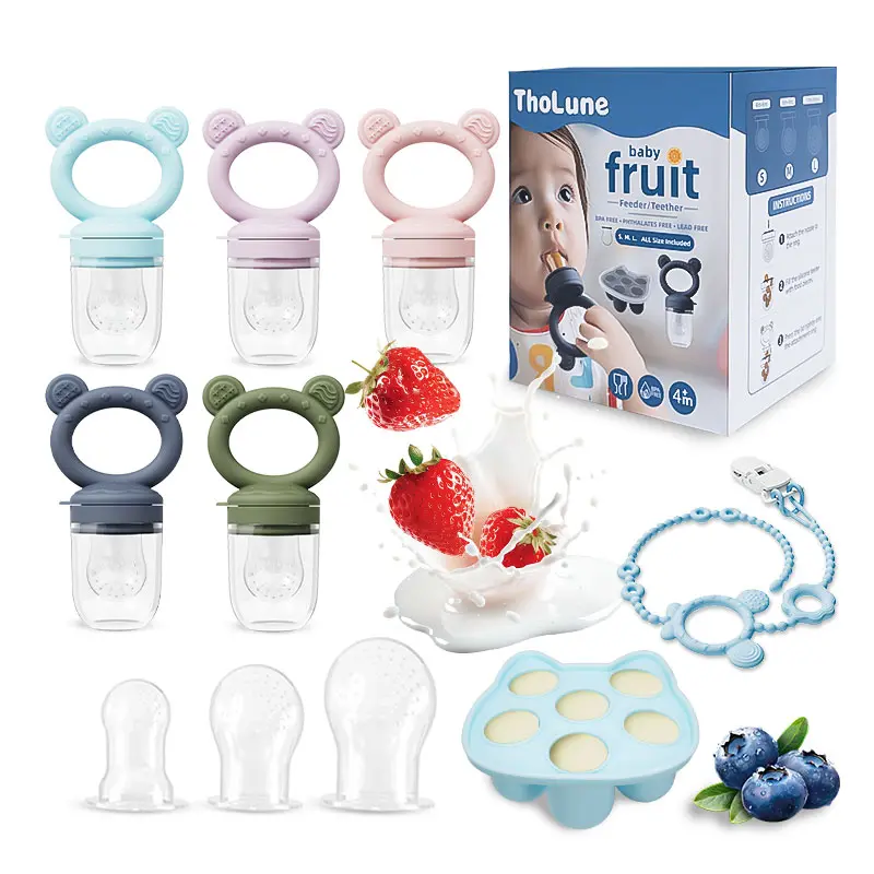 ThoLune Baby Food Fruit Feeder & Breastmilk Popsicle Mold Set