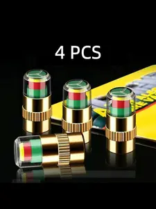 4pcs Automotive Pressure Monitor Valve Caps, for Mid-Duty, Compact & Motorcycles, Bicycles, Compatible with Tire Pressure Monitoring, Car Parts