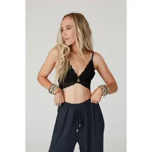 Three Bird Nest - Butterfly Beauty Bralette - Black: S / Black