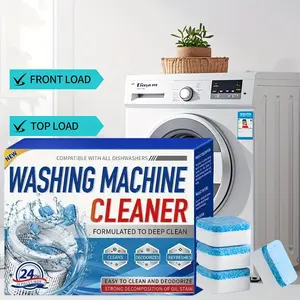 Washing Machine Cleaner Descaler Tablets for HE Front Loader & Top Load Washers - Deep Cleaning for Drum & Tub Seal - 12 Month Supply Laundry