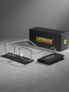 Caterside Light Blocking Glasses Frame, Retro Carved Design, Large Slimming Effect, Unisex, Outdoor Sports Travel Beach Wedding Gift