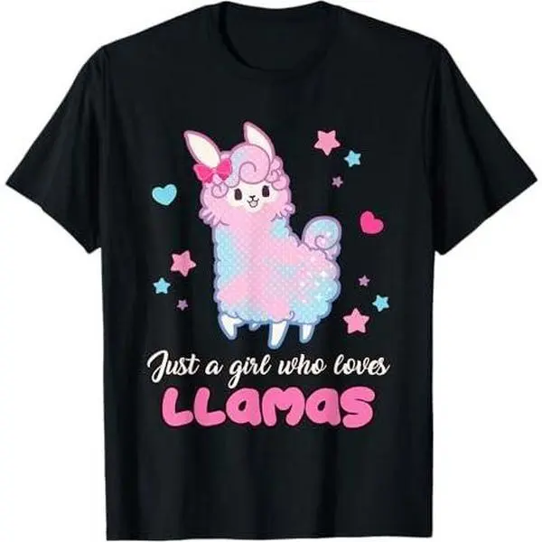 Llama Girl Shirt Just A Girl Who Loves Llamas Cute T-Shirt