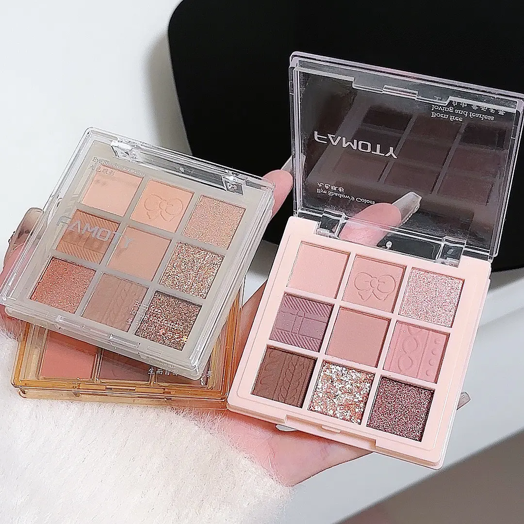 9-color Matte Eyeshadow Palette, Shimmering Makeup Palette, Glitter Eye Makeup Palette, Matte Shiny Eyeshadow Makeup, Cosmetic Gift Makeup Products, Eyebrow Palette, Makeup Products for All Styles and Occasions 01#Warm Winter Sweater Metallic