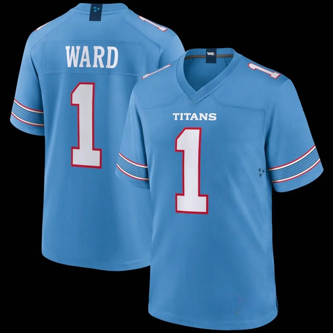 Unisex Football inspired by Titans Ward 1 Game Player Jersey -  Light Blue