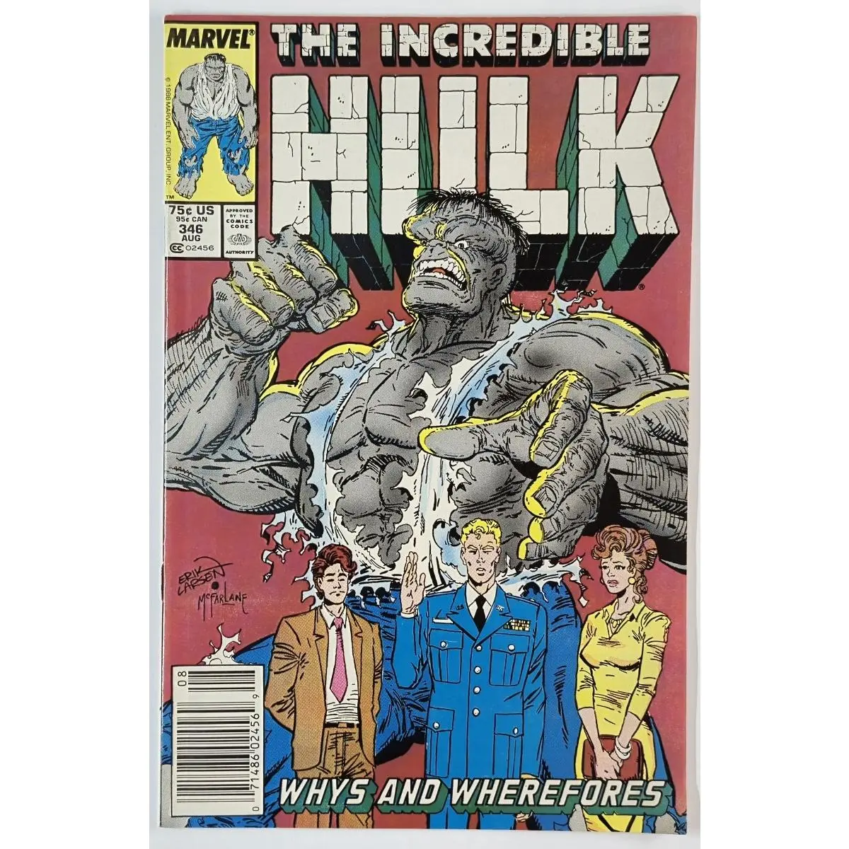 The Incredible Hulk #346 B | 1st cover by Erik Larsen at Marvel