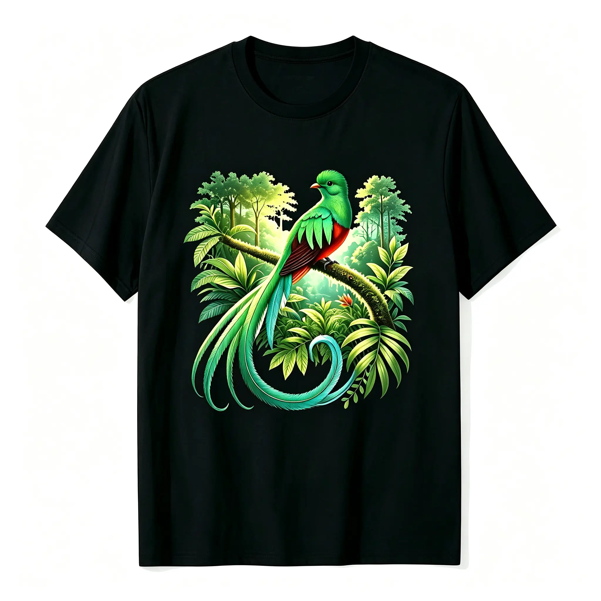 100% Cotton Unisex Quetzal Guatemala Chapin Antigua Tikal Traditional Mayan 502 T-Shirt
