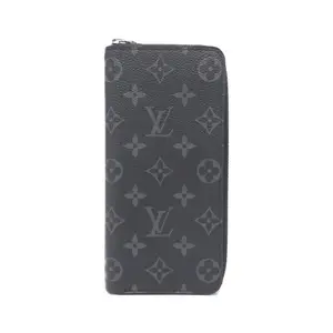 Pre-owned Louis Vuitton Canvas Small Leather Goods Zippy Wallet Vertical Monogram Eclipse Long Wallet