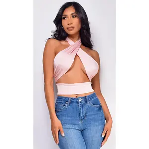 Ezili Pink Wrap Halter Top
