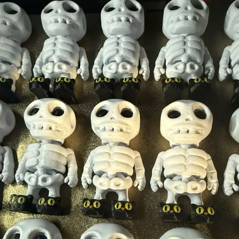 Skelton w/ cat slippers| 3D Printed Articulated Animal Figurines