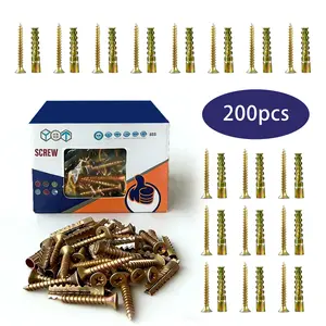 [fathersdaygift] 200PCS Self-Drilling Wall Anchor Kit 2026 Upgraded Gecko-Style Multi-Tooth Anchors 100LBS Load for Concrete Wood Hollow Walls Repair