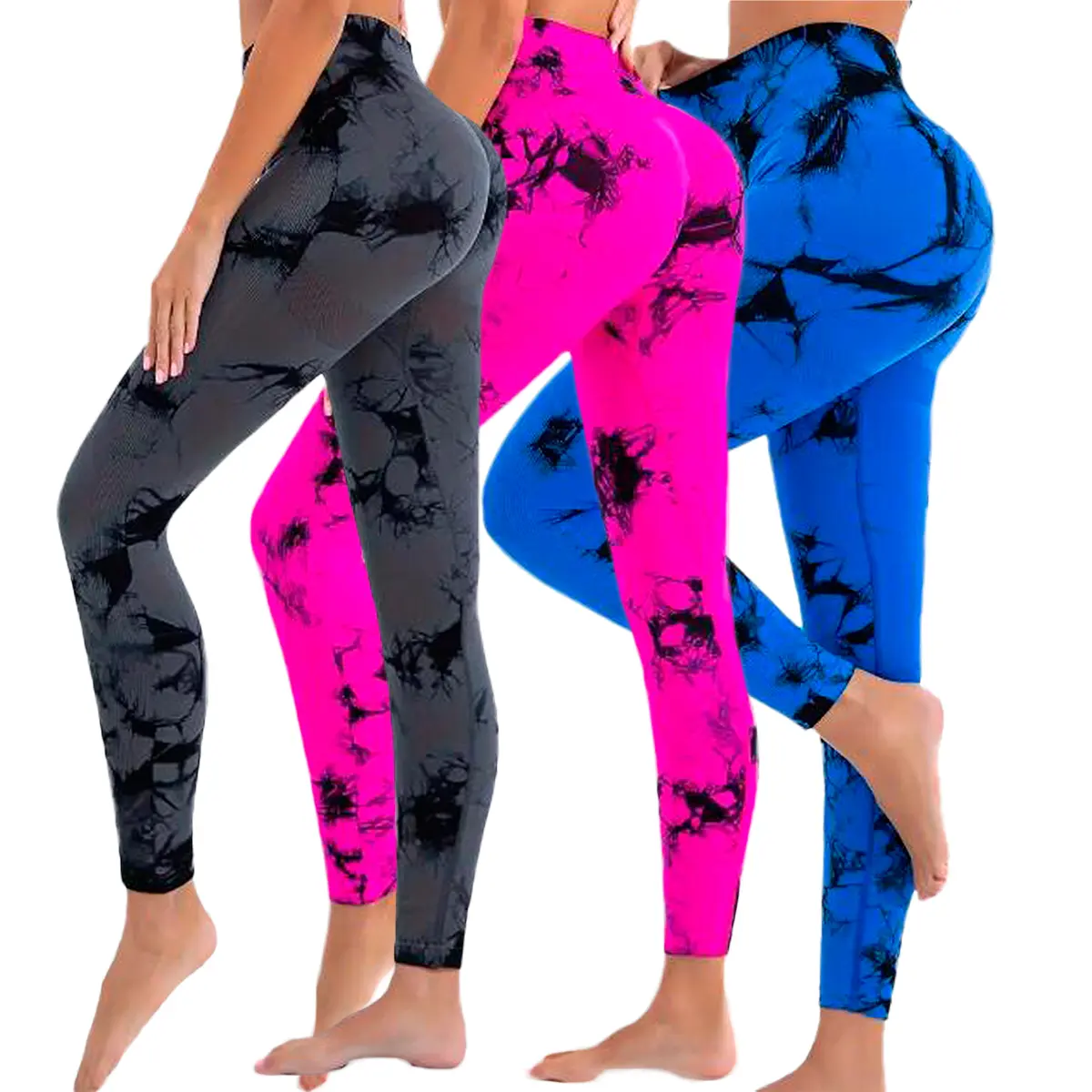 Women's High Waisted Tie Dye Leggings, Skinny Fit Athleisure Gymwear with Tummy Control and Butt Lifting for Fitness, Athleisure Fitness Leggings, Skinny Sports Leggings