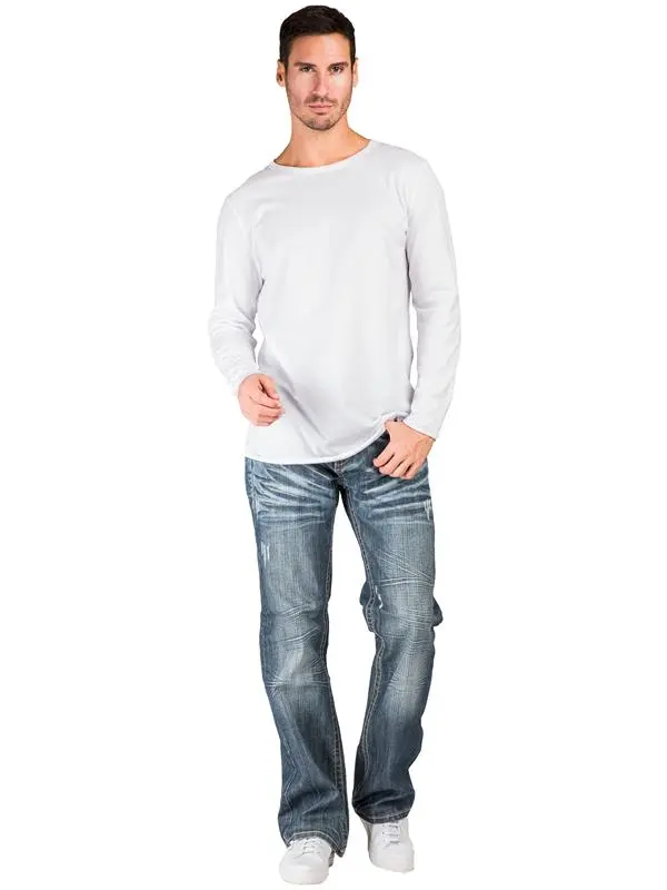 LEVEL 7 MEN'S RELAXED BOOTCUT DENIM JEANS