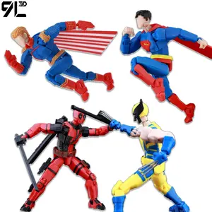 9L3D Articulated Actio Hero Model Collectible Figurine Super Hero Warrior Movie Creative Desktop Ornament Dummy13 Lucky T13 Gift