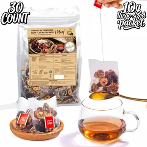 HOLEAF Ginseng Herbal Tea | Traditional Chinese Blend, Energy & Immune Support (30 Bags)