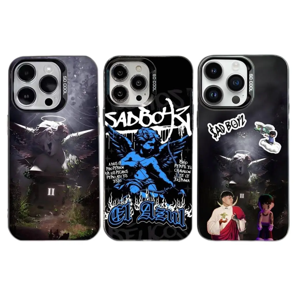 Rapper Junior H Sad Boyz Phone Cases For iPhone 17 Promax Pro Air 16 Plus 15 14 13 12 11 HD Black IMD Matte Protective Cover Protection