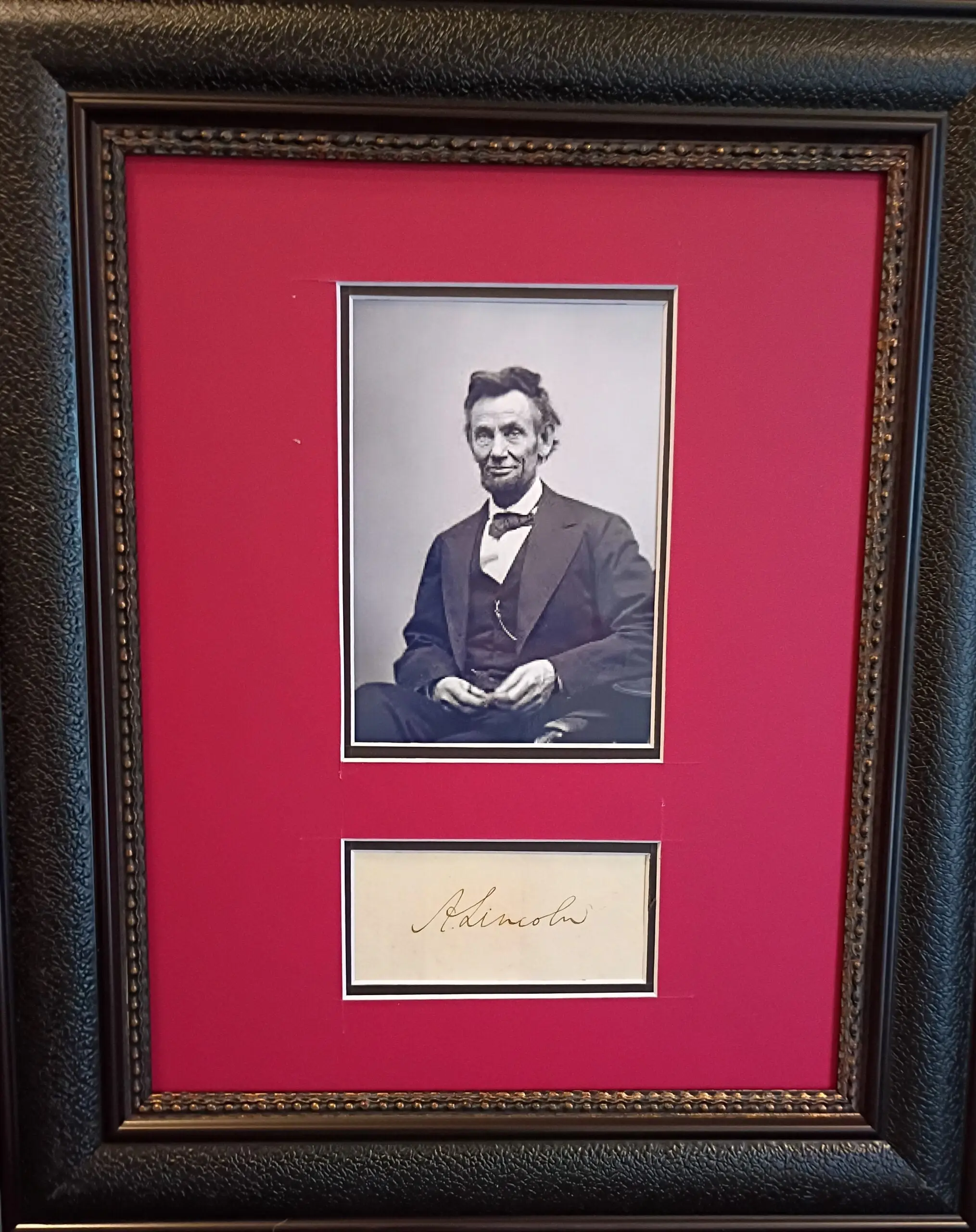 President Abraham Lincoln autograph
