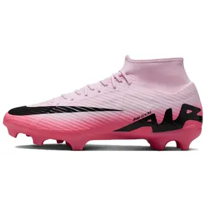 Nike Mercurial Superfly 9 Comfortable Casual FG (Rubber Studs) Fabric Soccer Shoes Unisex Pink Black Trending Shoes, House White Official Shoes to Get / Maison Mihara